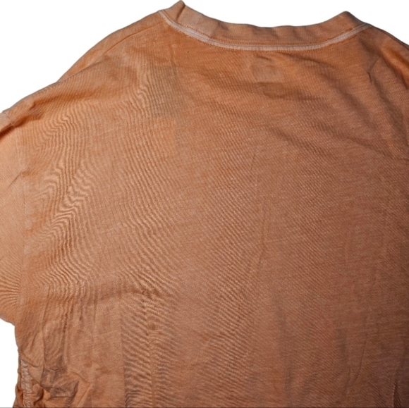 PINK Victoria's Secret Shirt Long Sleeve Drawstring Ruched Side Orange Small - Picture 5 of 13